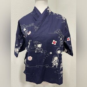JUGUEMM Unisex Little Ninja Blue Kimono EUC
